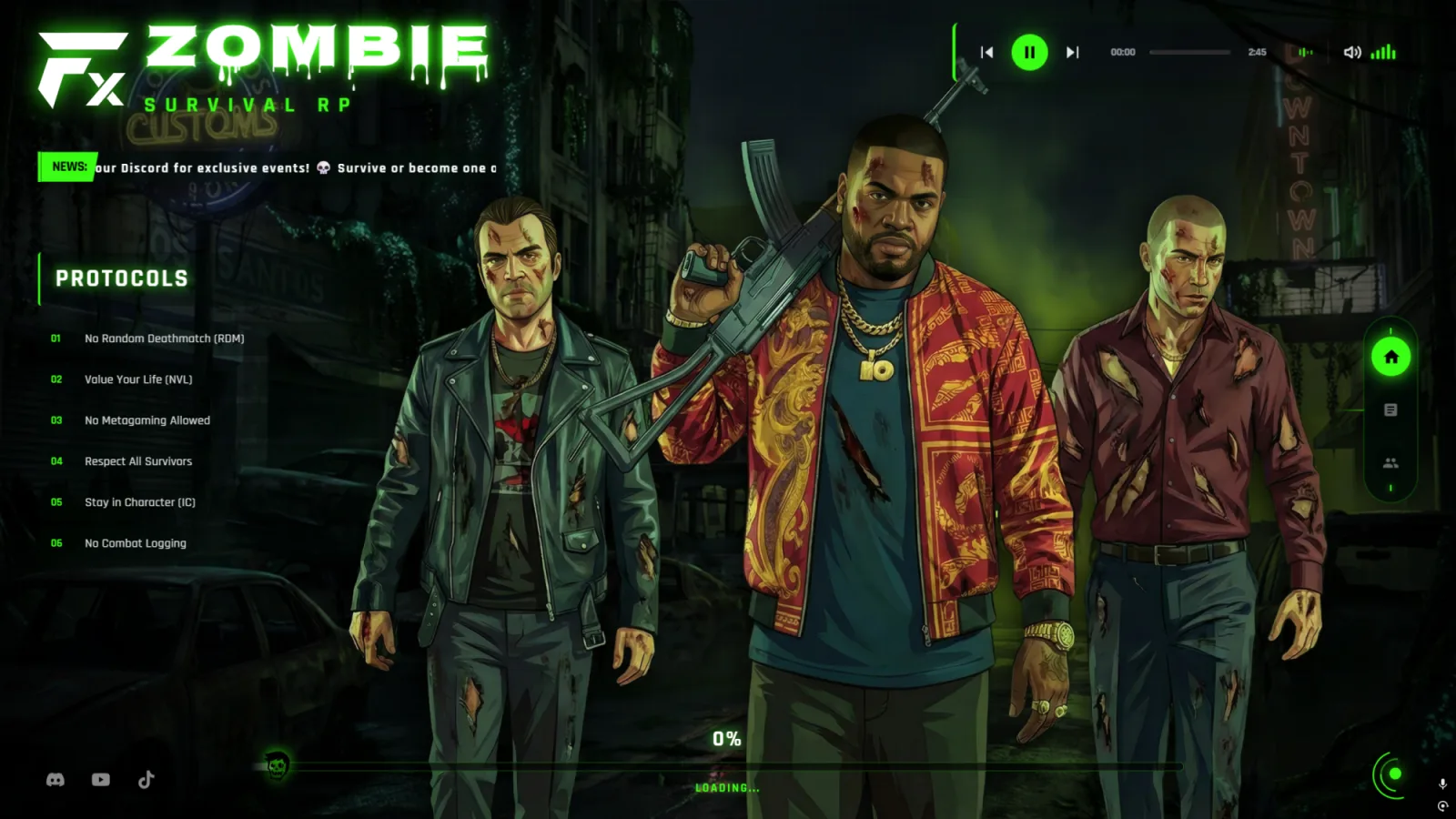ULTIMATE Zombie Survival Loading Screen – QBCore / ESX / Qbox FiveM Script